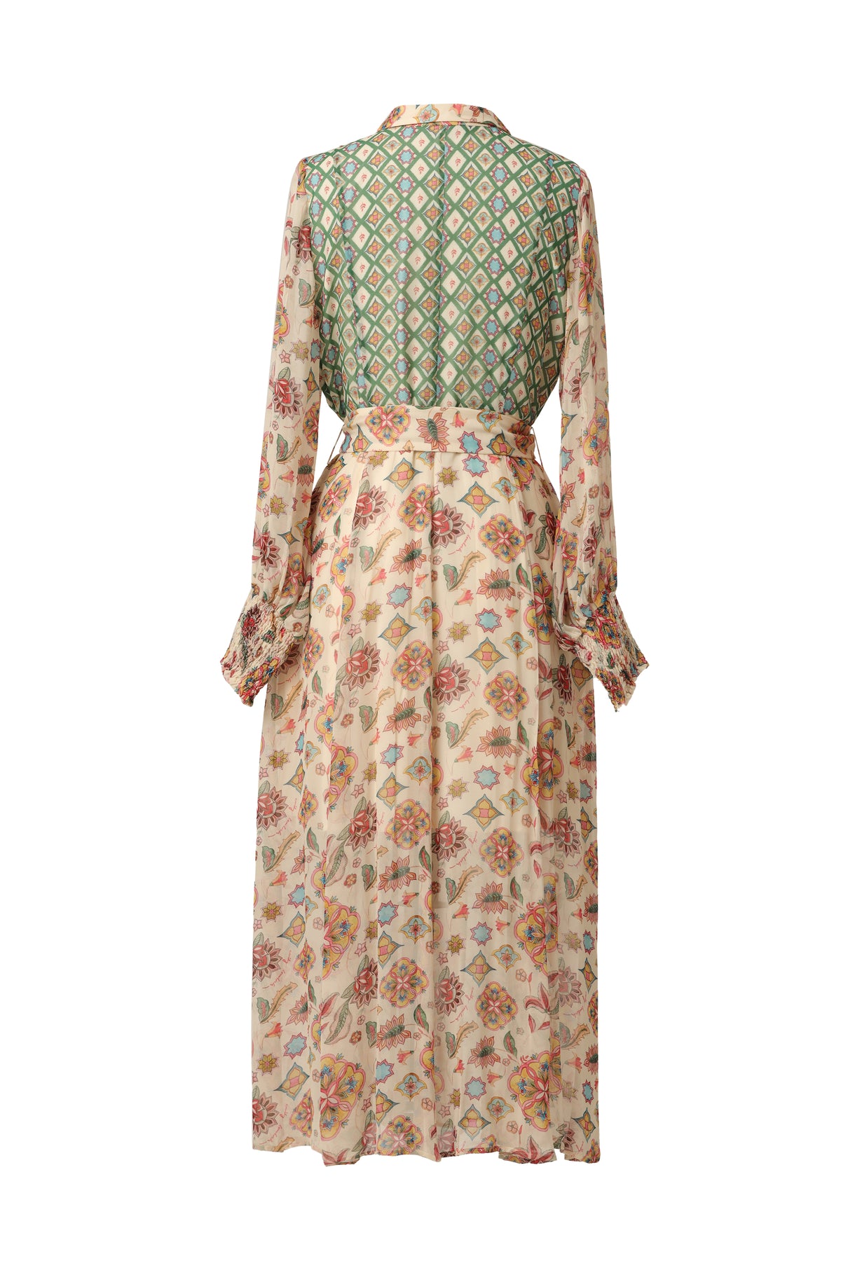 Emily Lovelock Ivory Viscose Georgette Isabella Dress