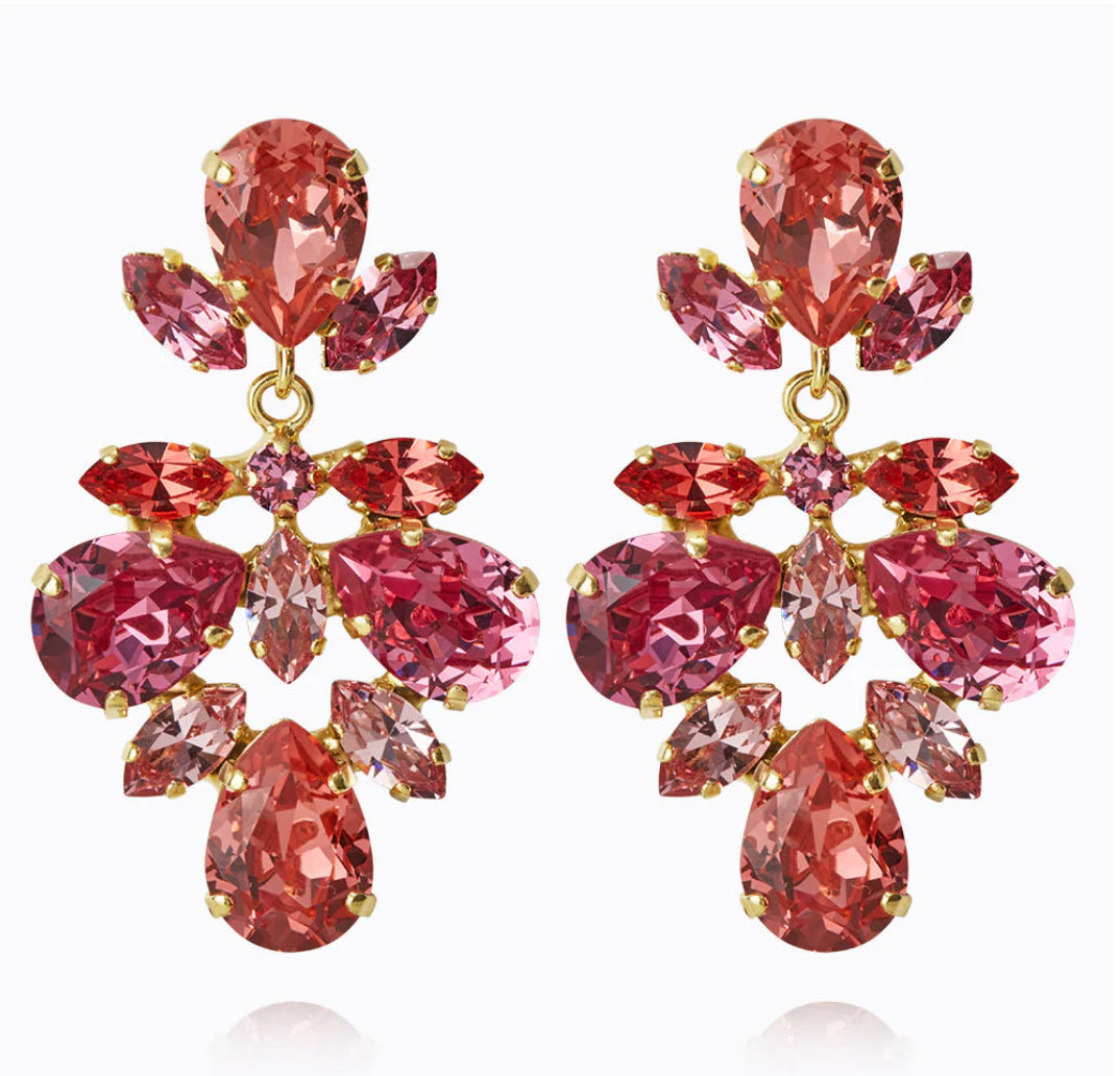 Caroline Svedbom Selena Earrings Gold Sunset Combo