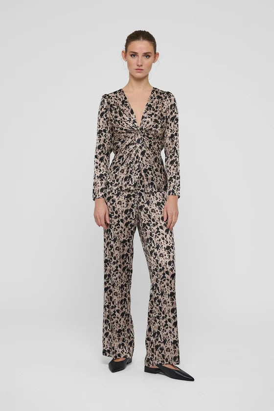 Dea Kudibal Cecile Stretch SIlk Twill Sauvage Blouse With Drape Detail