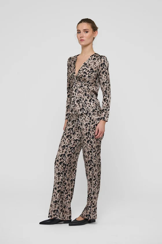 Dea Kudibal Cecile Stretch SIlk Twill Sauvage Blouse With Drape Detail