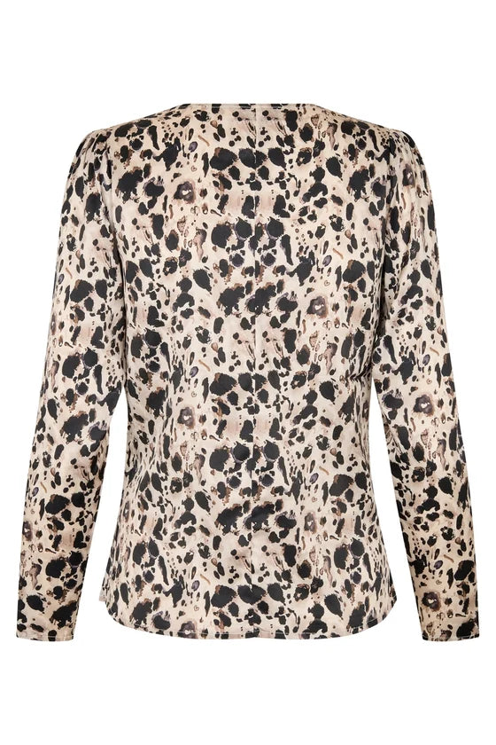 Dea Kudibal Cecile Stretch SIlk Twill Sauvage Blouse With Drape Detail
