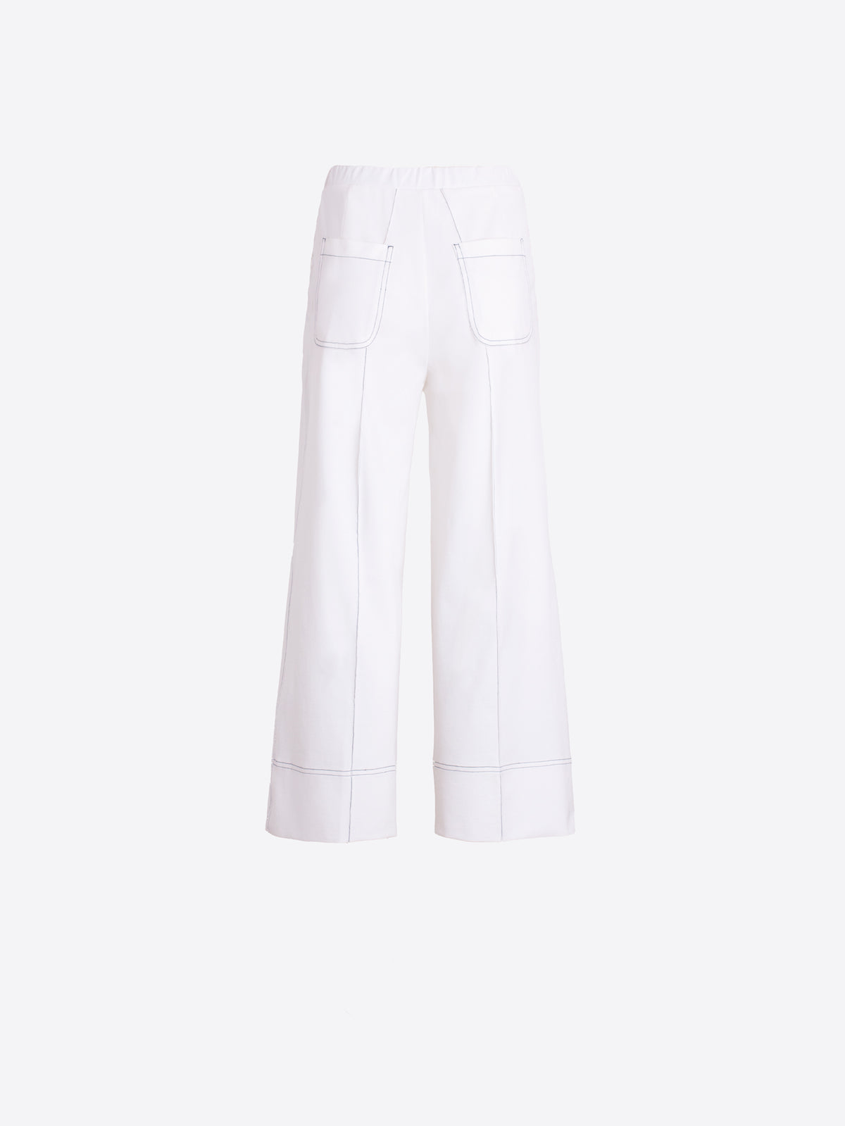 Vilagallo White Wide Leg Trousers