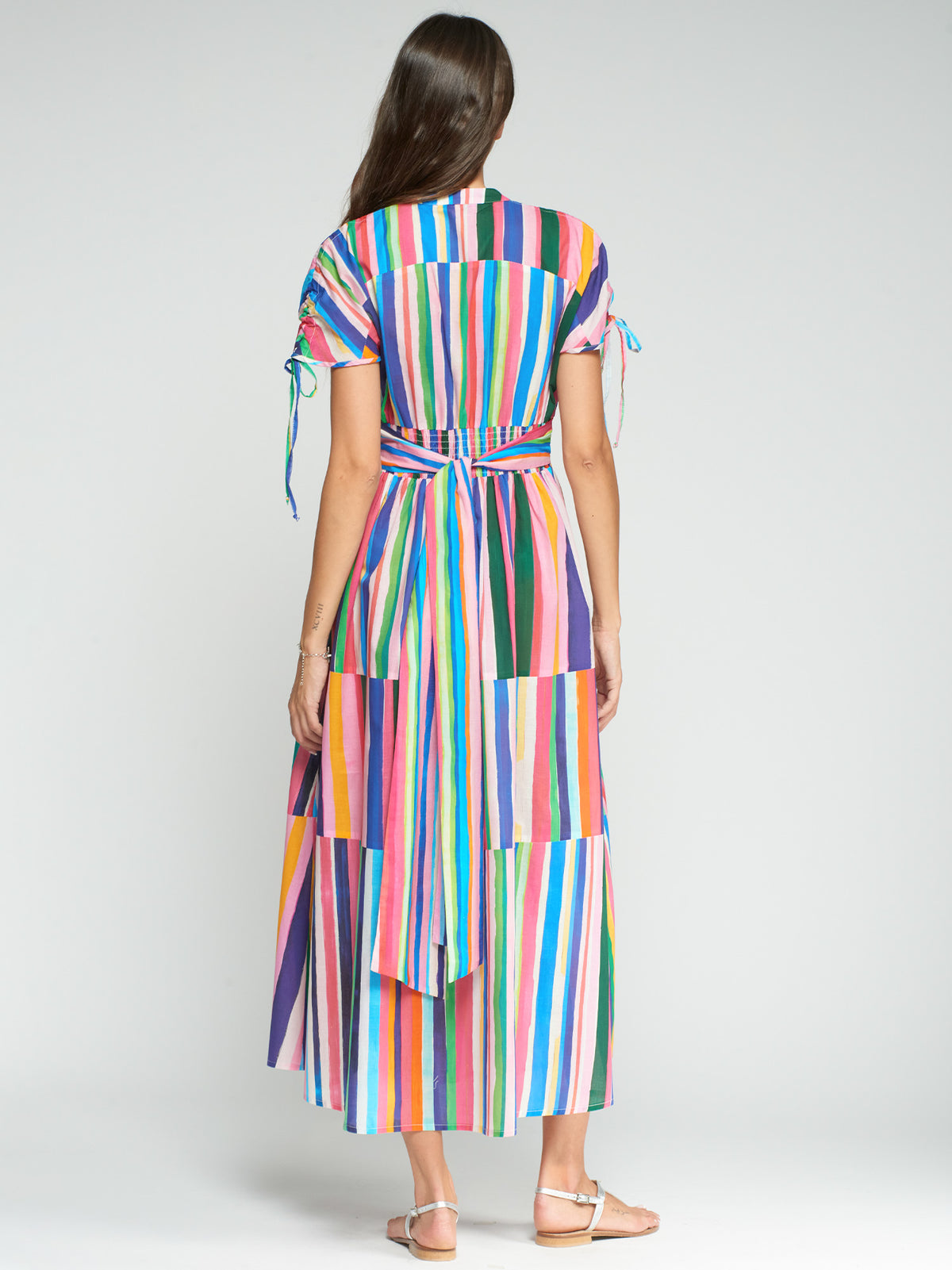 Vilagallo Striped Maxi Dress