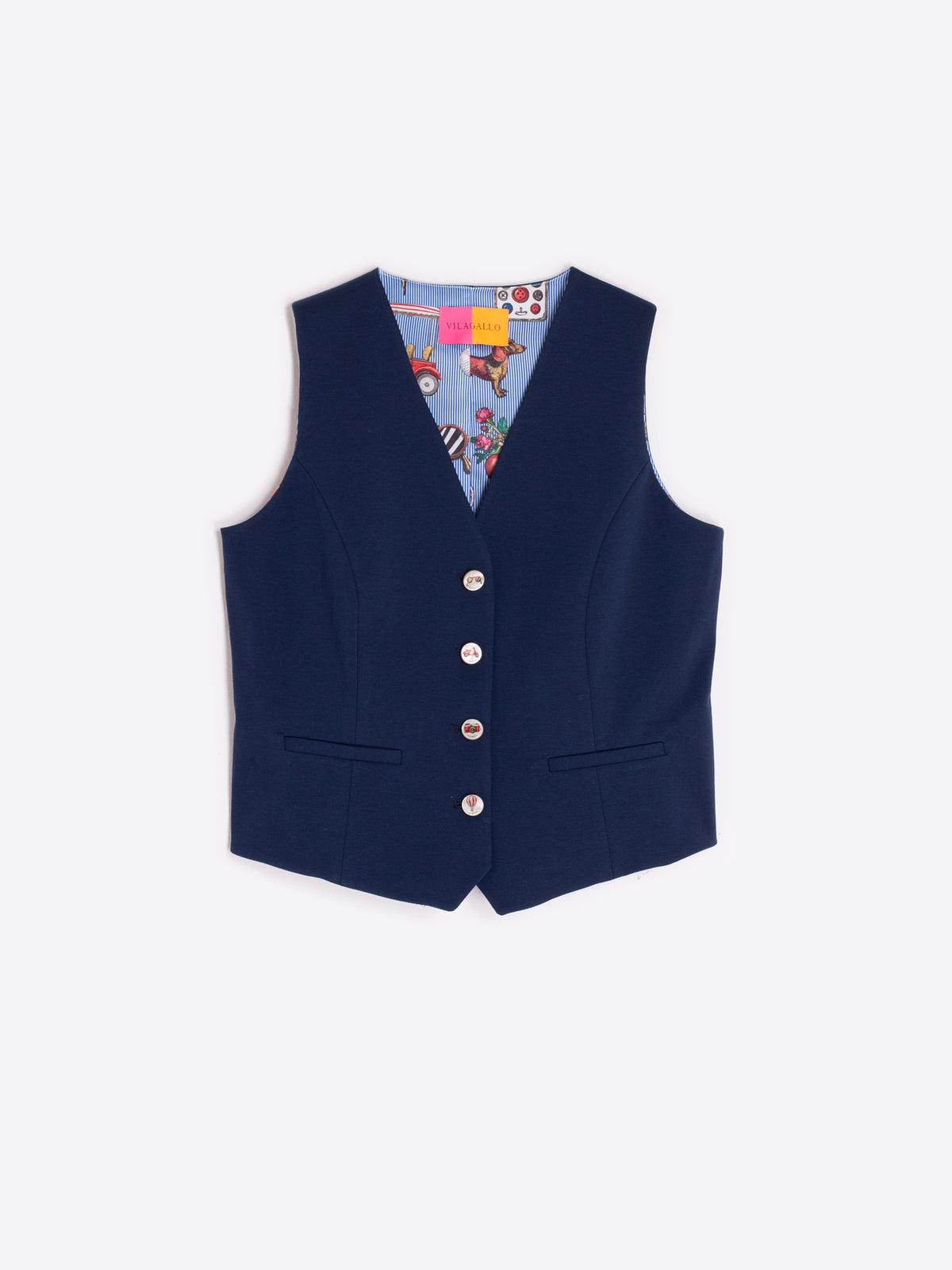 Vilagallo Navy Blue Vest