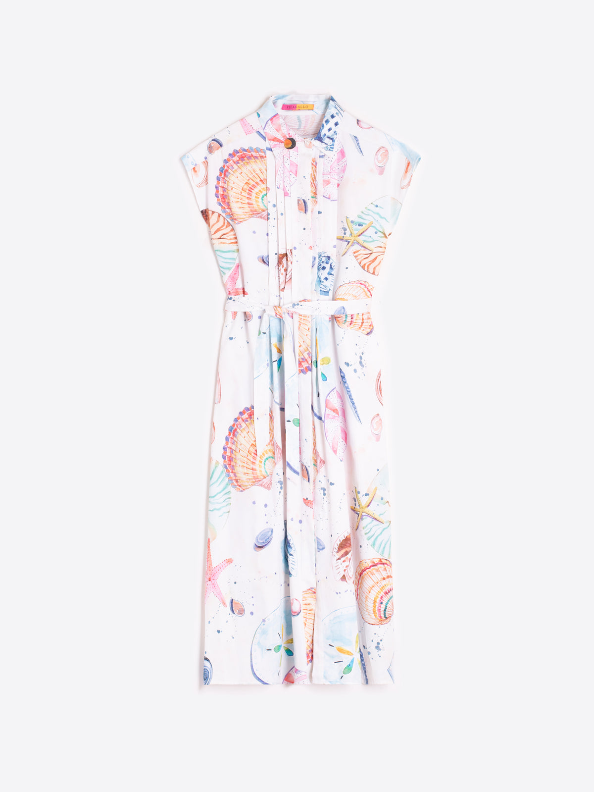 Vilagallo Seashell Print Midi Dress