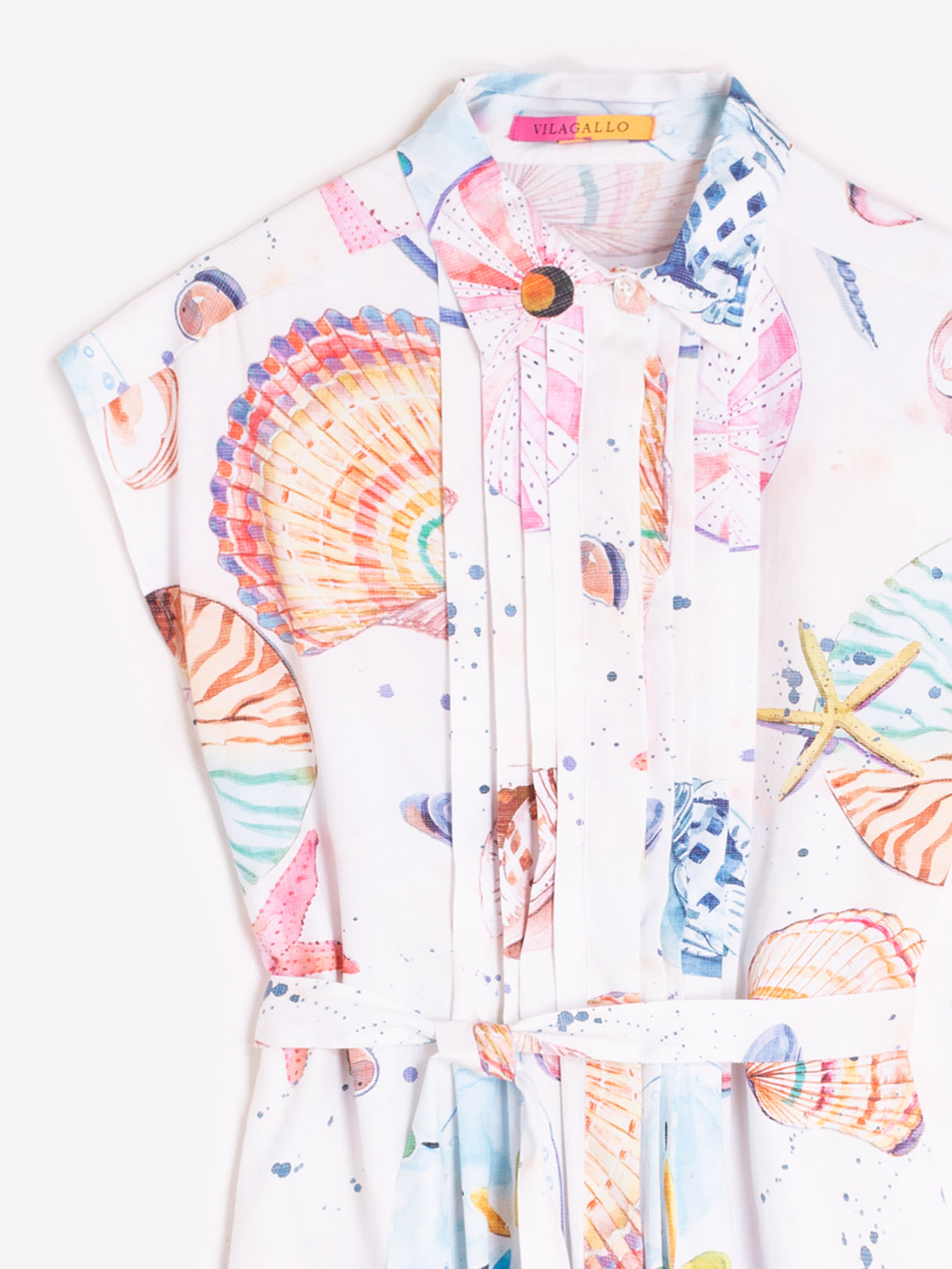 Vilagallo Seashell Print Midi Dress