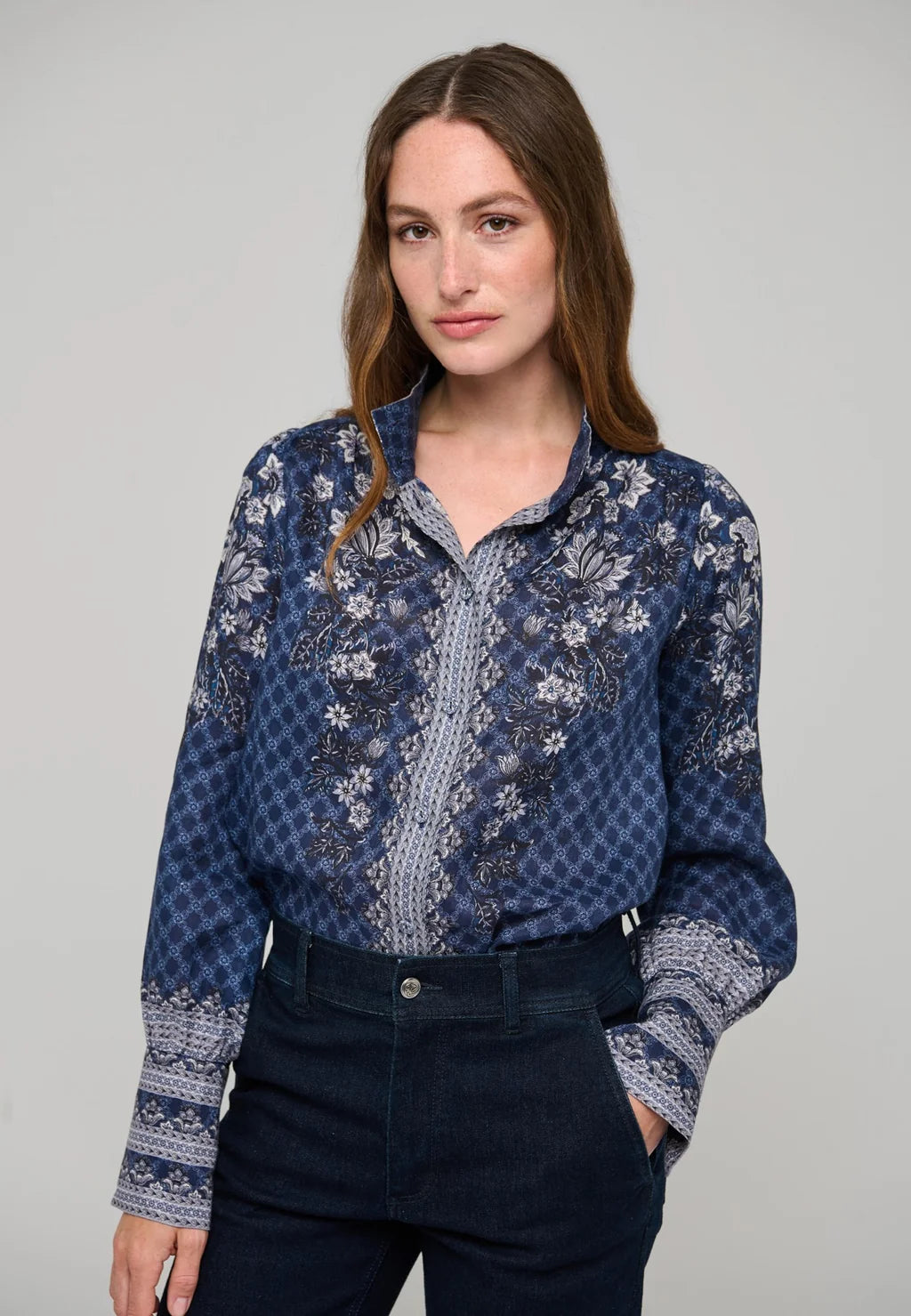 Dea Kudibal Amelie Linen Kudibelle Blouse With Stand Collar