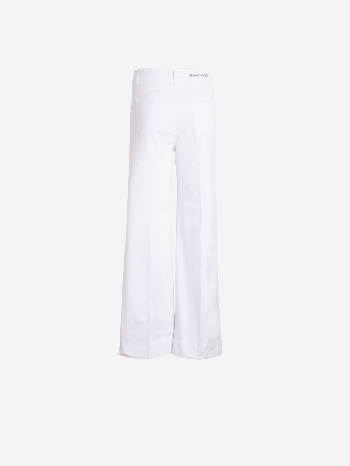 Vilagallo White Wide-Leg Trousers