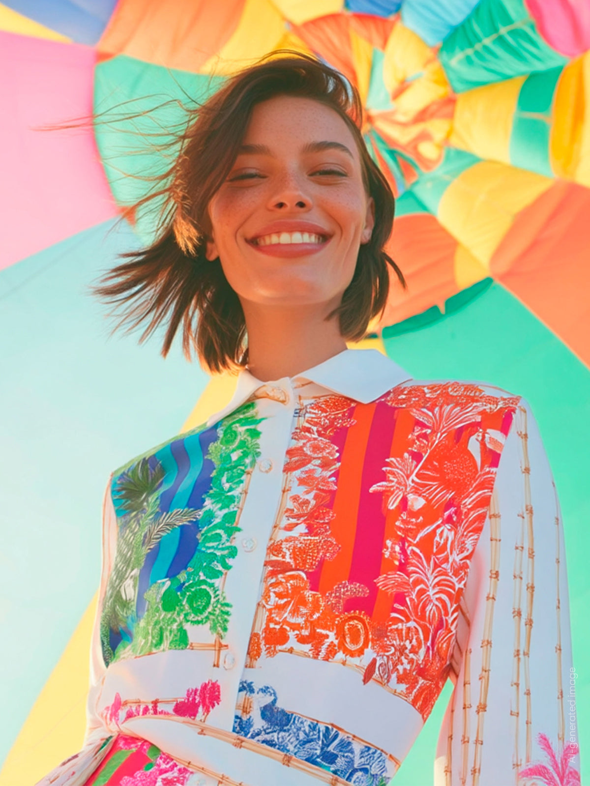 Vilagallo Printed Shirt Dress