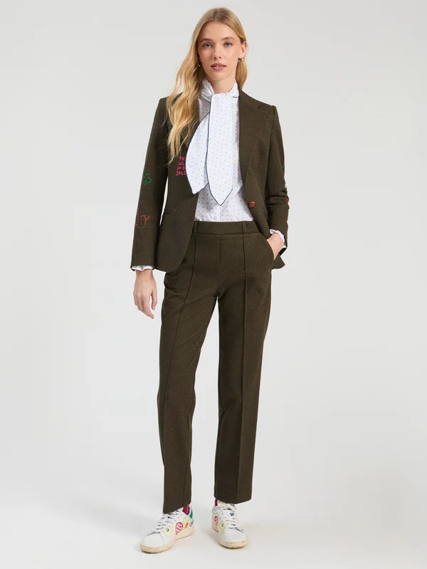 Vilagallo Green Graffiti Ferris Wheel Printed Blazer
