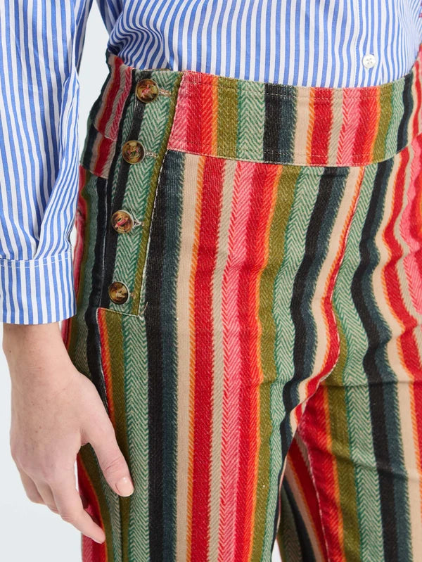 Vilagallo Teodora Herringbone Cuadro Trousers