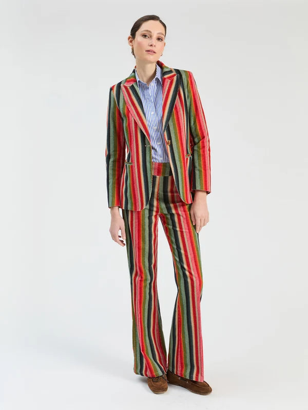 Vilagallo Teodora Herringbone Cuadro Trousers