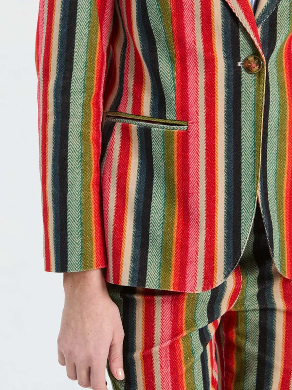 Vilagallo Heather Herringbone Coloured Cuadro Blazer