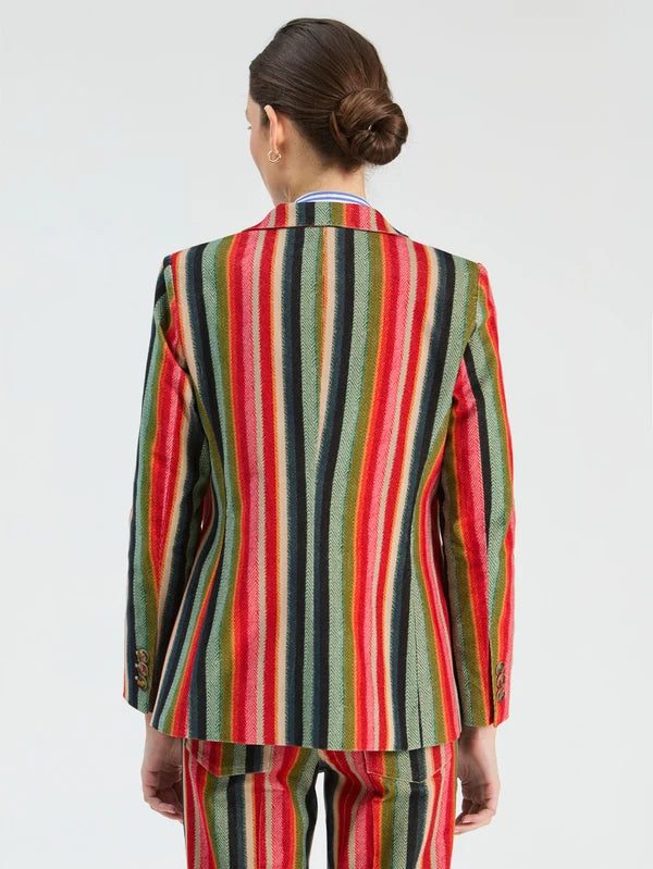 Vilagallo Heather Herringbone Coloured Cuadro Blazer
