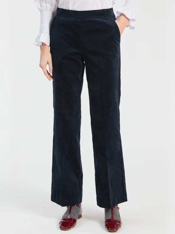 Vilagallo Martina Navy Velvet Trousers