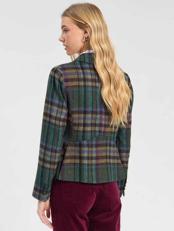 Vilagallo Maya Italian Green &amp; Check Blazer