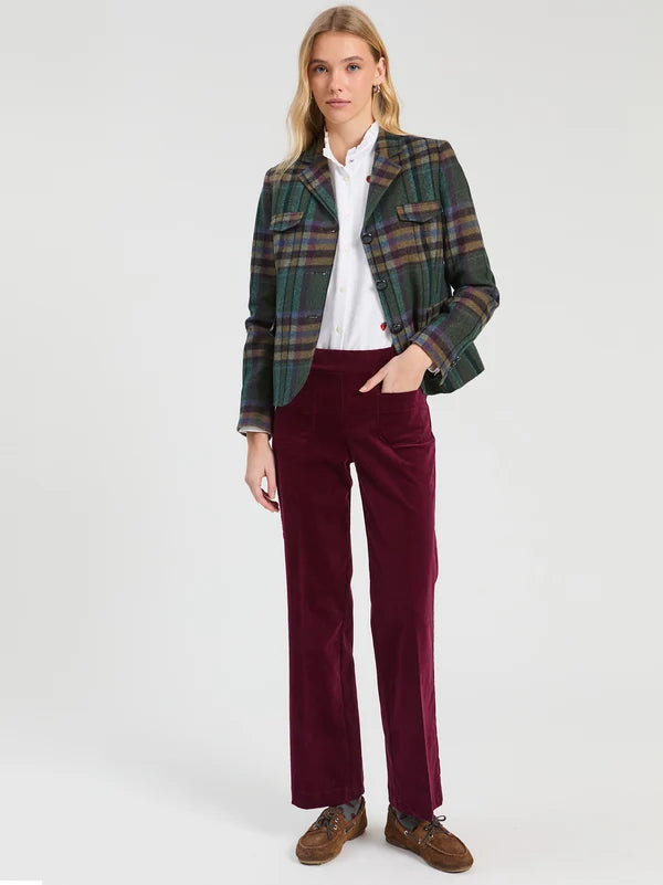 Vilagallo Maya Italian Green &amp; Check Blazer