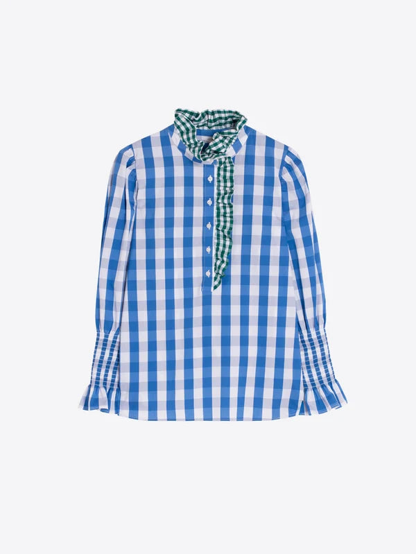 Vilagallo Volantes Vichy Check Shirt