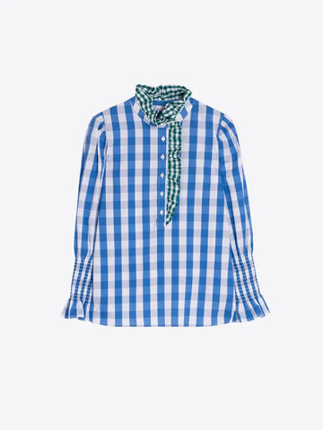 Vilagallo Volantes Vichy Check Shirt