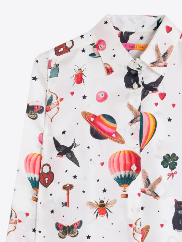 Vilagallo Silk Cupid Isa Blouse