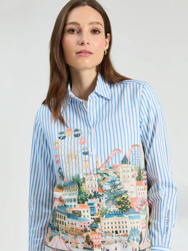 Vilagallo Gaby Cotton Print European Shirt