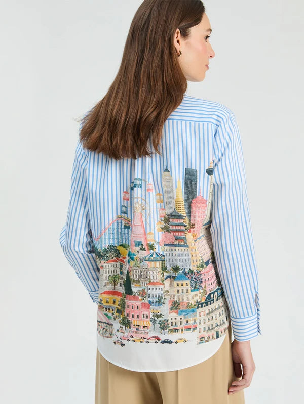 Vilagallo Gaby Cotton Print European Shirt