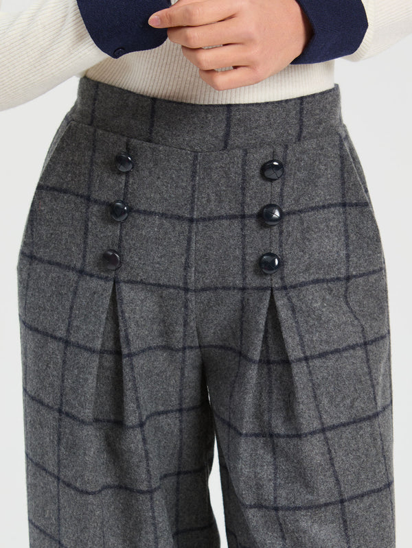 Vilagallo Maya Gris Check Trousers
