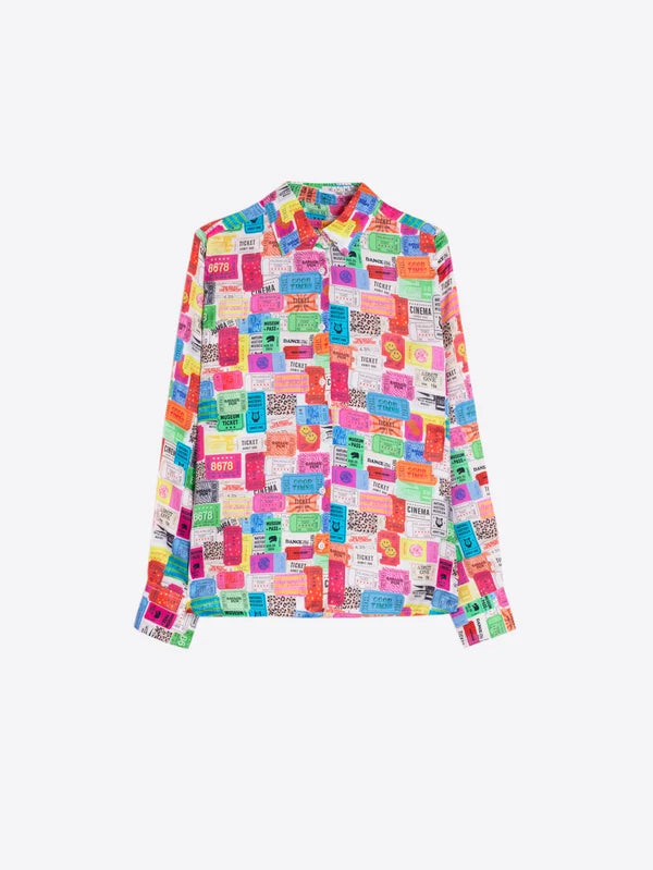 Vilagallo Isa Ticket Print Shirt
