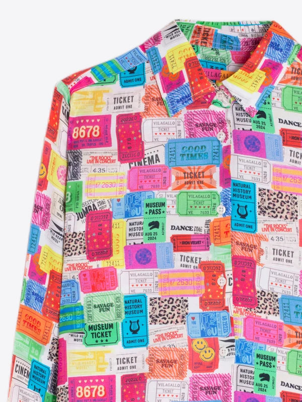Vilagallo Isa Ticket Print Shirt