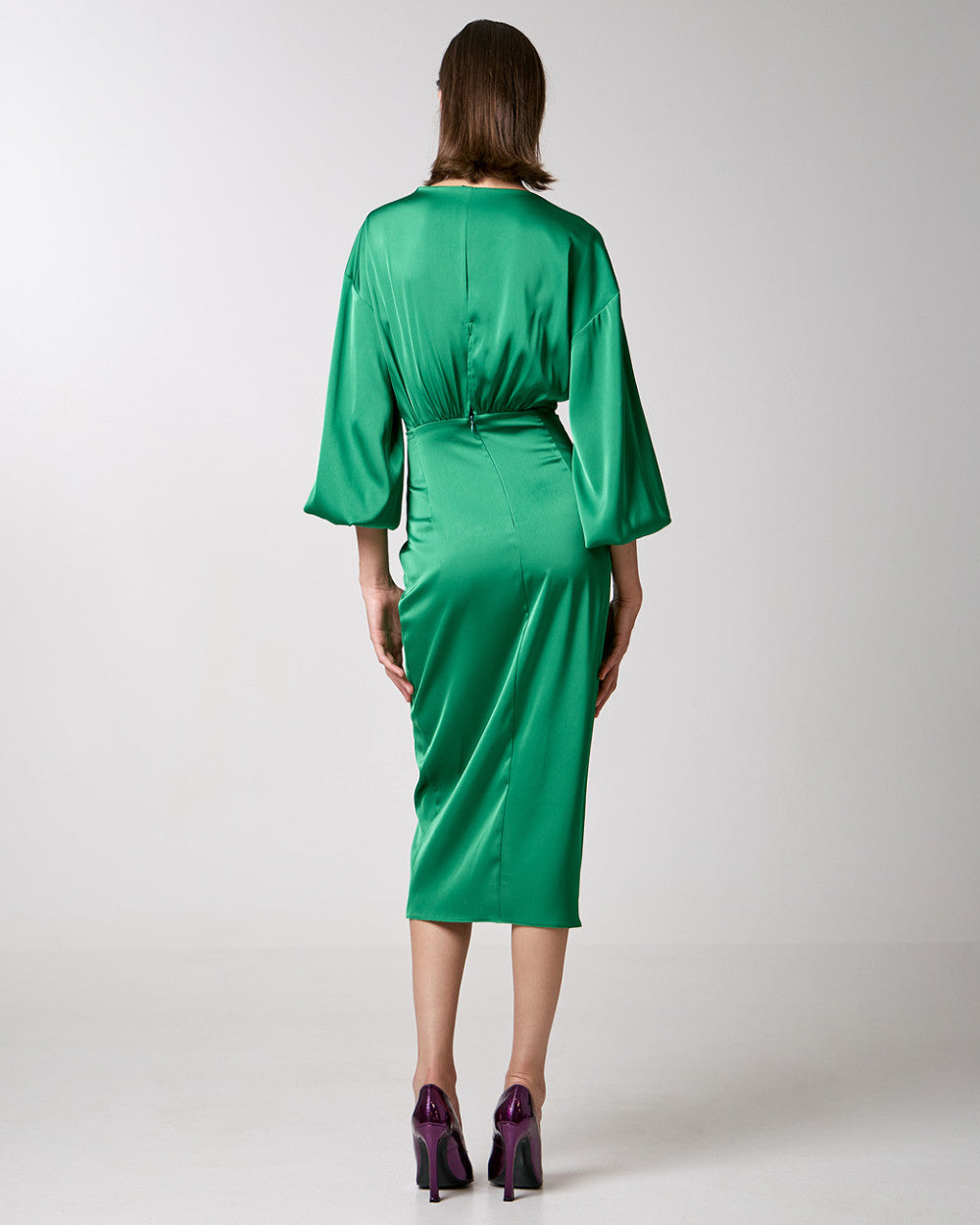 Midi wrap clearance dress green