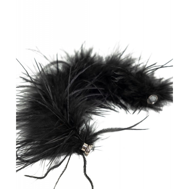 Access Fashion Black Feather Cuff With Magnets