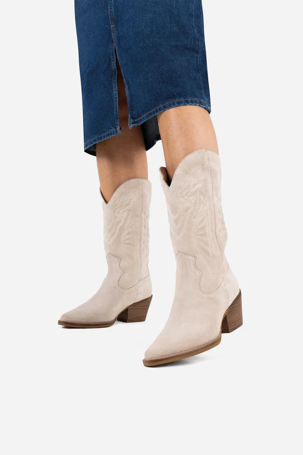 Bronx Jukeson Brushed Suede Western Sand Boot