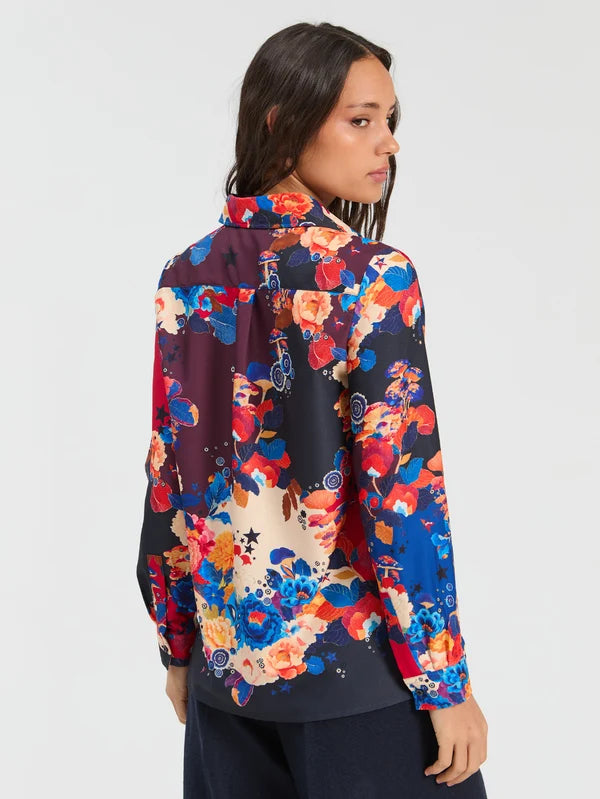 Vilagallo Artistic Floral &amp; Mushroom Shirt