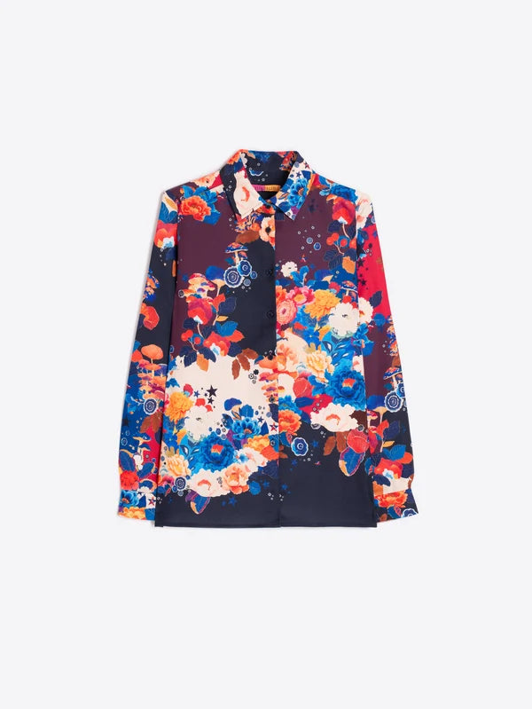 Vilagallo Artistic Floral &amp; Mushroom Shirt