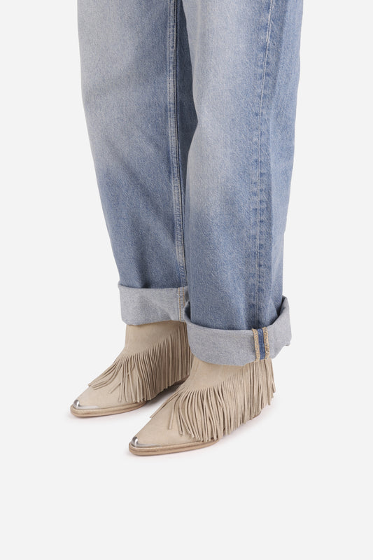 Bronx Jukeson Oatmilk Ankle Western Footwear