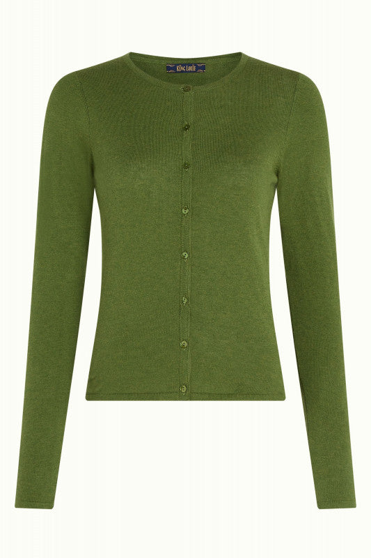 KING LOUIE Posey Green Cardi Roundneck Cocoon - Sheena's Boutique Ireland