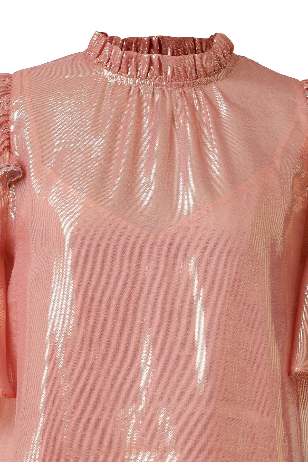 Emily Lovelock Veled Rose Gina Lurex Blouse