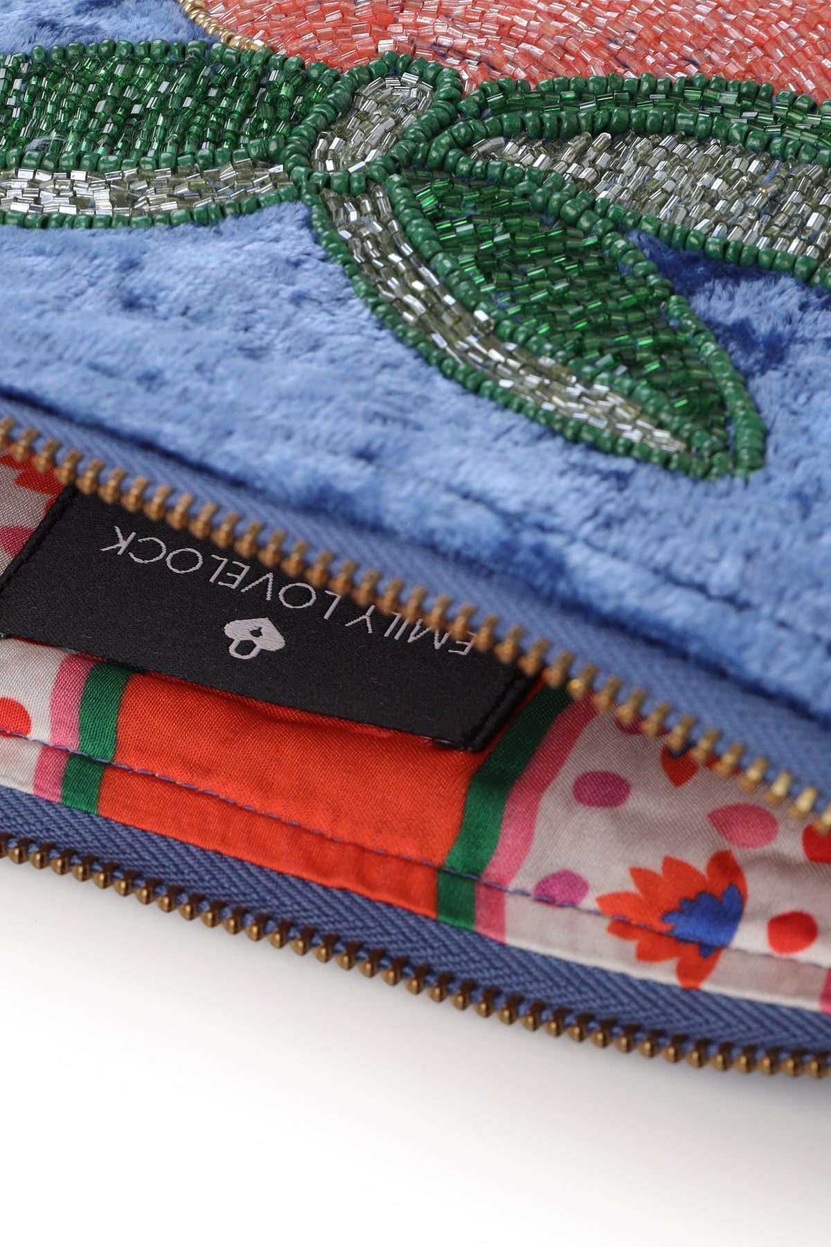 Emily Lovelock Orange Amparo Viscose Velvet Pochettte