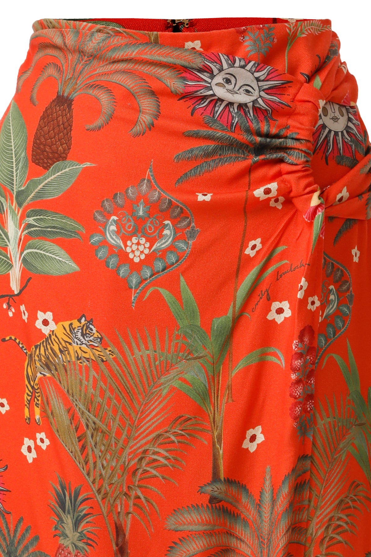 Emily Lovelock Tigerlilly Orange Lisa Print Skirt