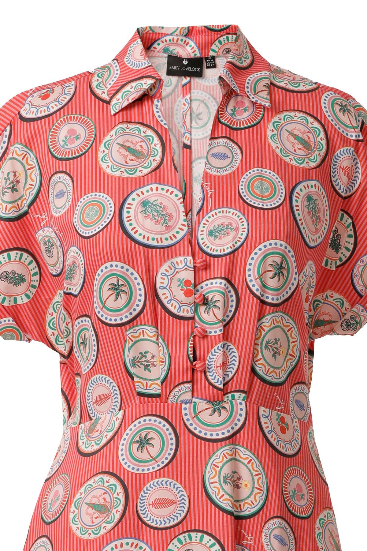 Emily Lovelock Flame Scarlett Red Giana Dress