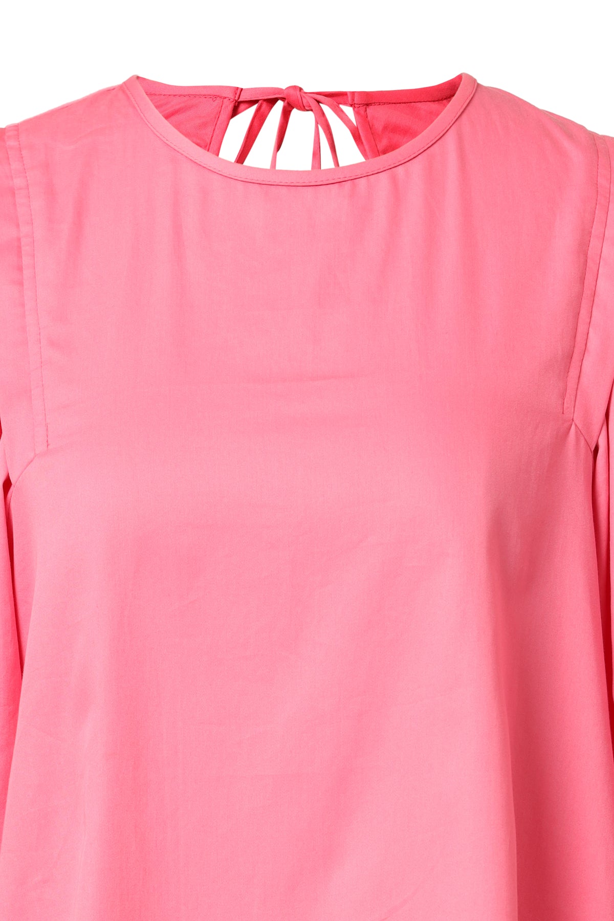 Emily Lovelock Nora Pink Morning Glory Organic Cotton Satin Top