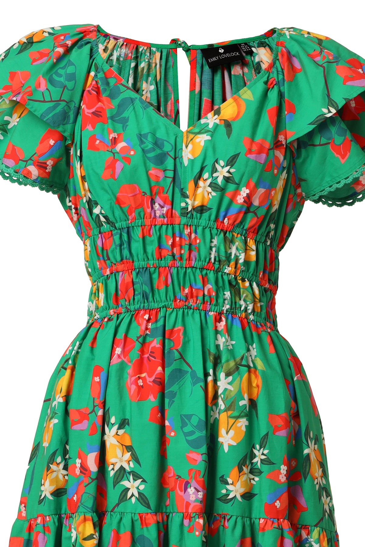 Emily Lovelock Valentina Organic Cotton Jelly Bean Green Dress