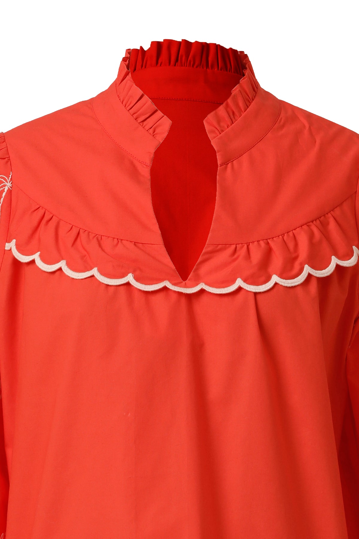 Emily Lovelock Candice Flame Scarlett Red Blouse