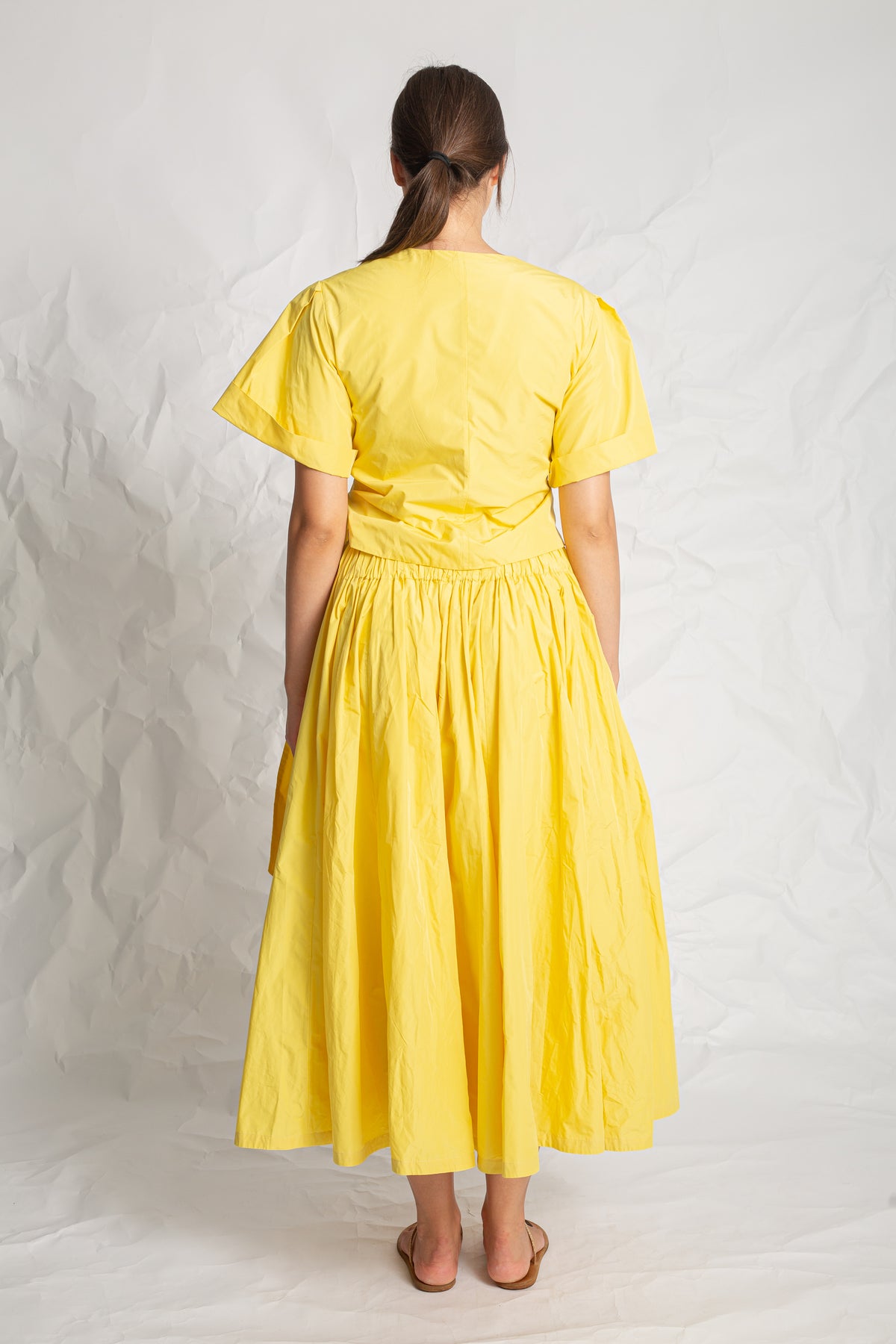 Les Filles D'Ailleurs Canary Yellow Skirt &amp; Top