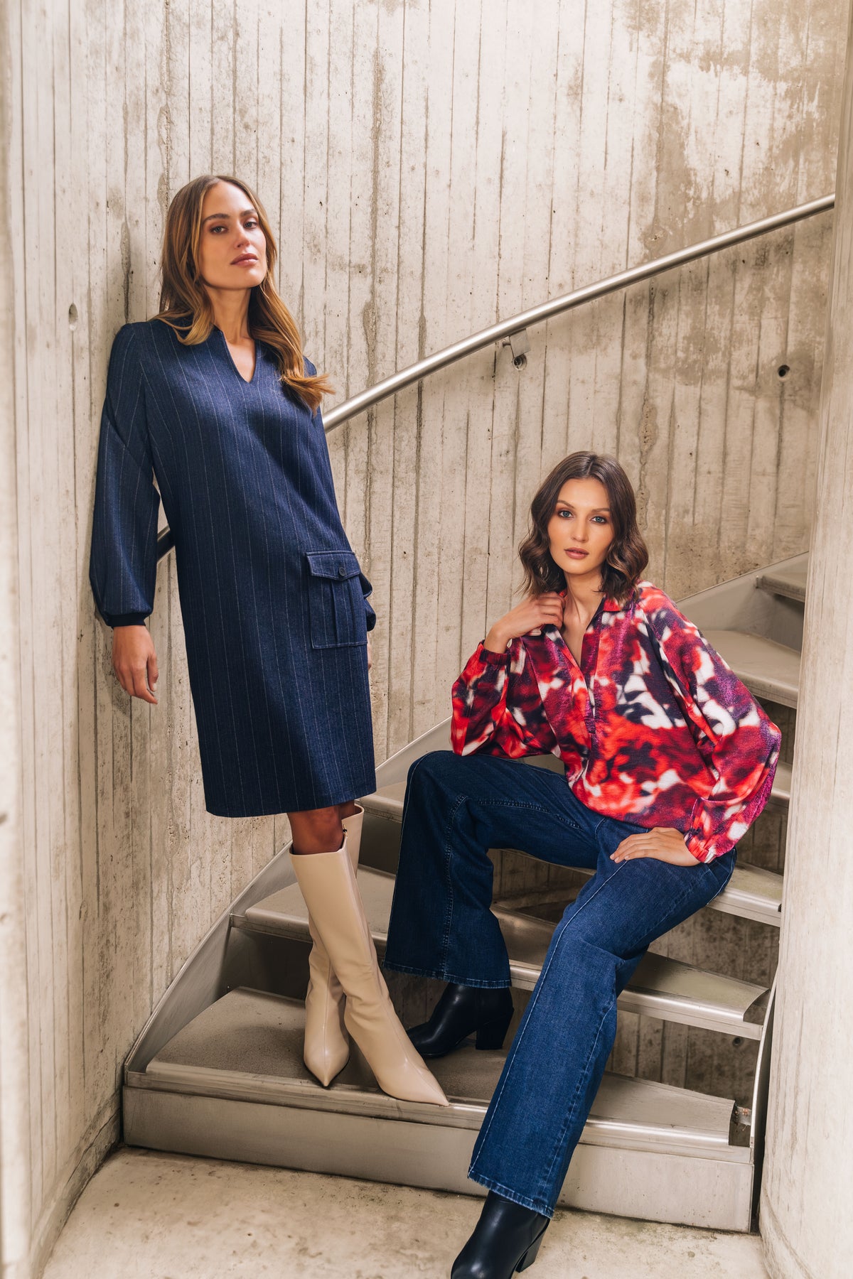 Tuzzi Abstract Red Shirt