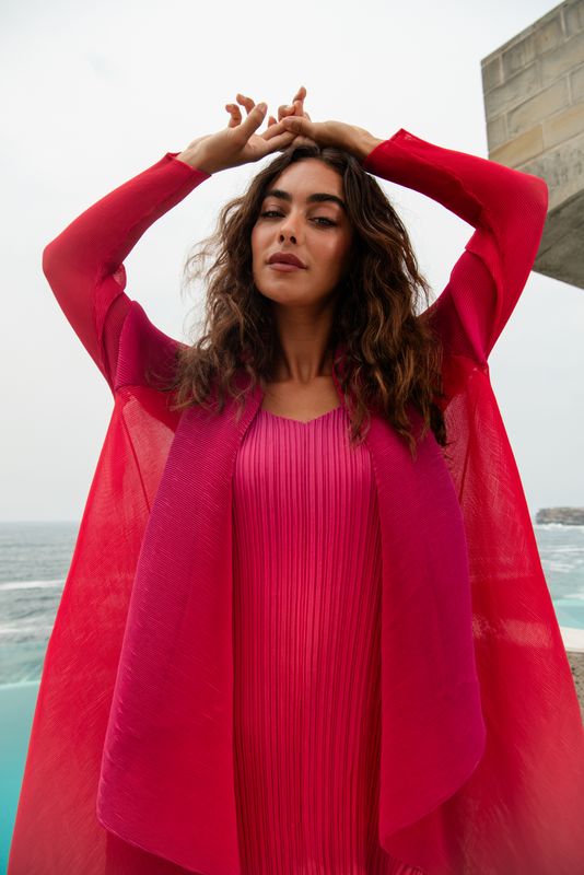 Alquema Festival Sunrise Estrella Dress &amp; Collare Coat