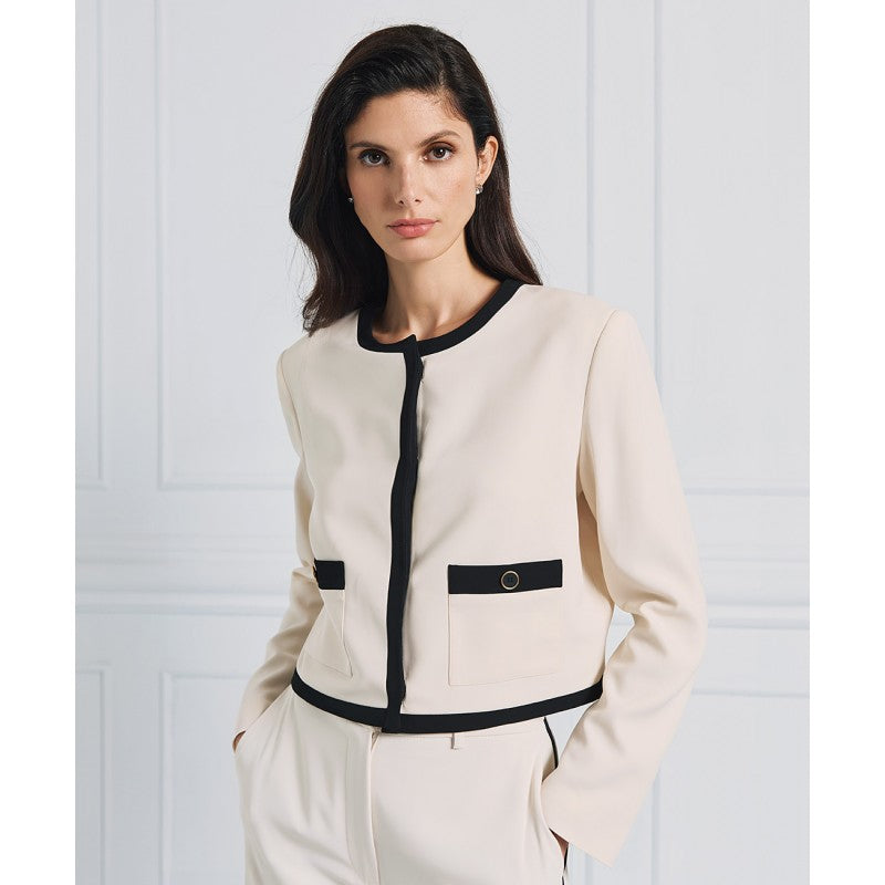 Access Fashion Cropped Blazer With Two-toned Details