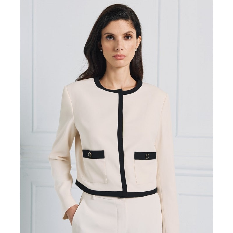 Access Fashion Cropped Blazer With Two-toned Details