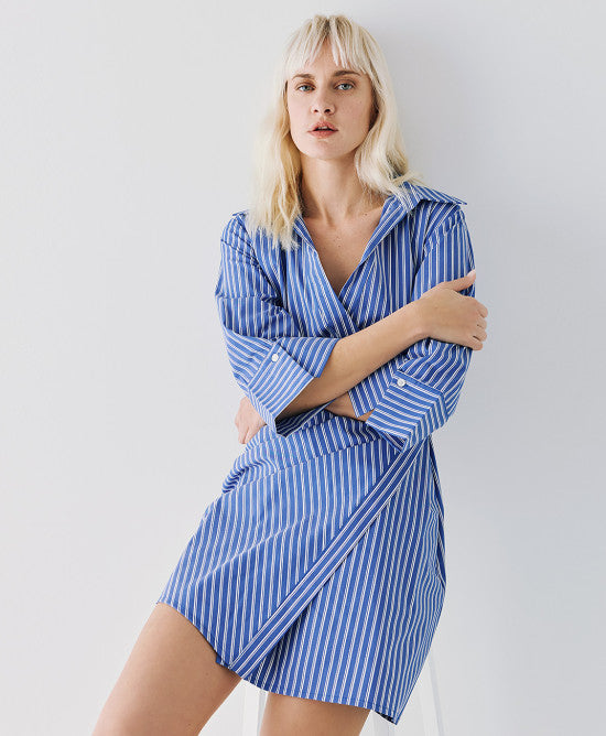 Access Fashion Striped Blue Dress