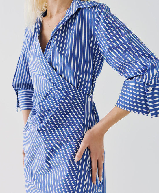 Access Fashion Striped Blue Dress